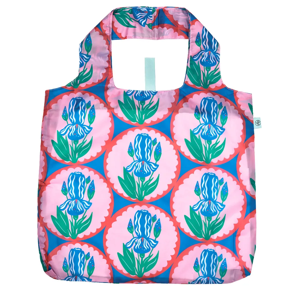 Lucky Iris blu Reusable Shopping Tote Bag