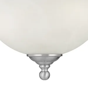 Riva 16'' Wide 3-Light Semi Flush Mount - Brushed Nickel 3