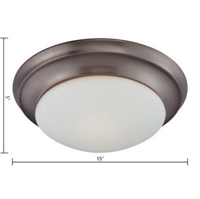 Fluor 15'' Wide 2-Light Flush Mount - Oil Rubbed Bronze