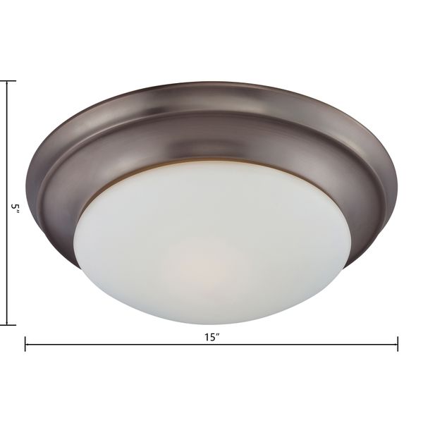 Fluor 15'' Wide 2-Light Flush Mount - Oil Rubbed Bronze