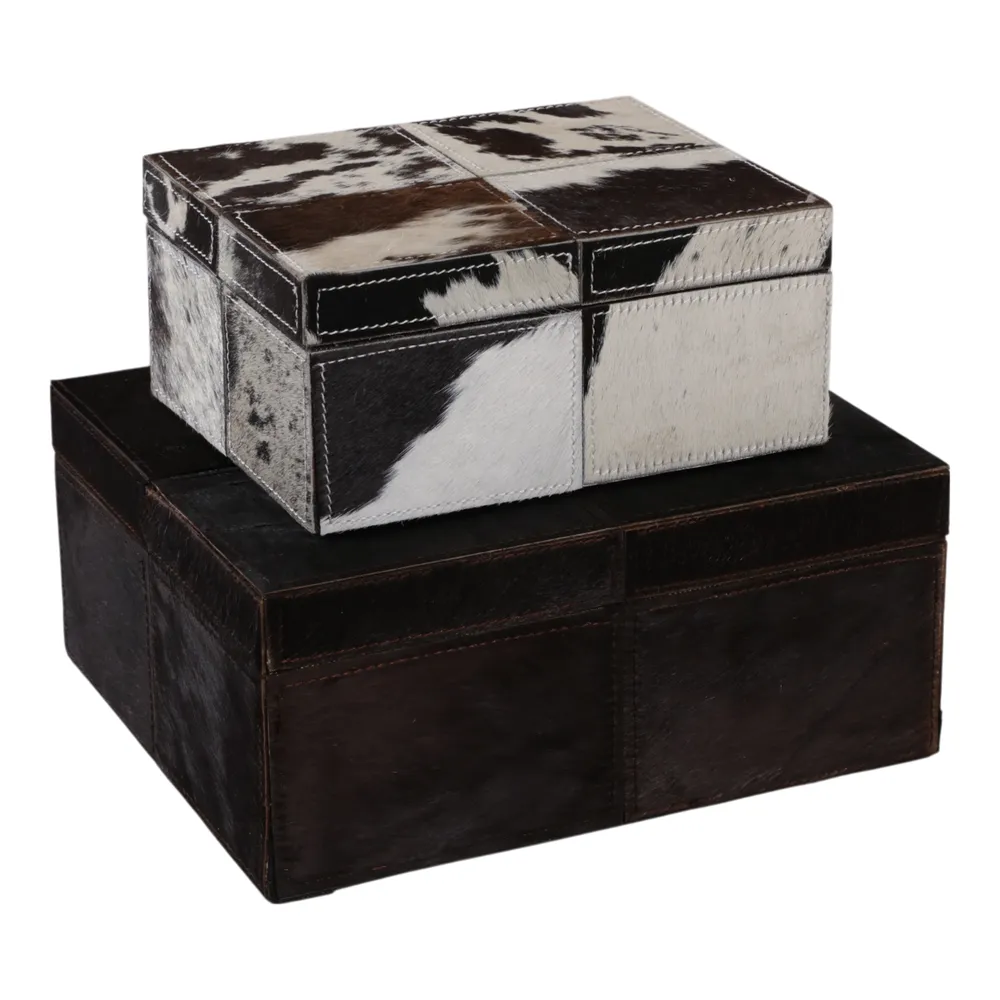ESSEXLAND SET OF 2 IVORY BOXES 6 (IN)