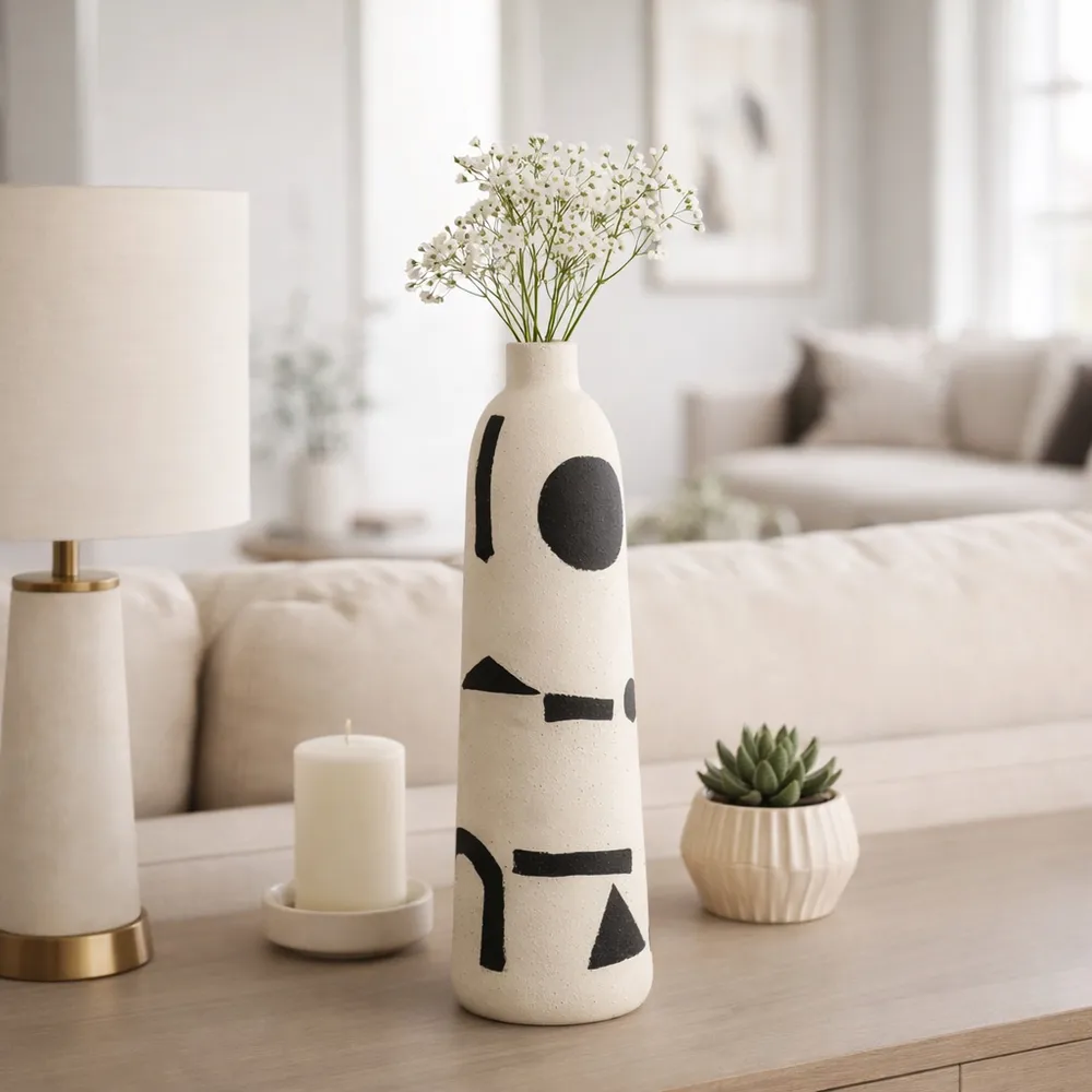 ALICEBEACH IVORY VASE 15 (IN)