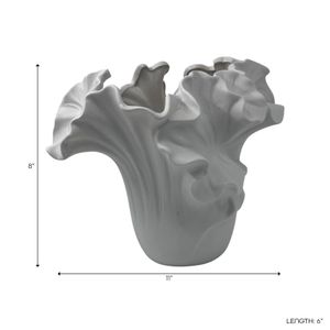 ALDERPORT WHITE VASE 8 (IN) 10