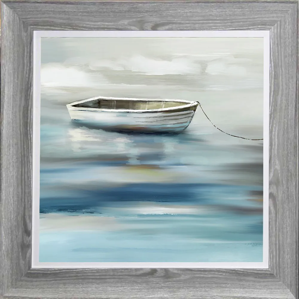 Gel Print with White Liner and Light Grey Driftwood Frame