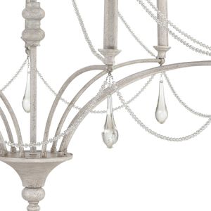 French Parlor 38'' Wide 9-Light Chandelier - Vintage White 3