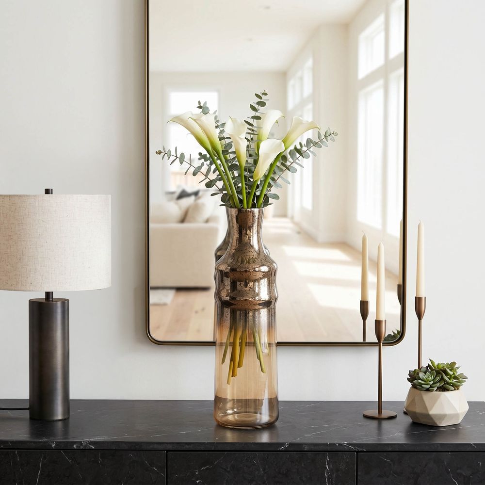 LONDONOAK BROWN GLASS VASE 24 (IN)