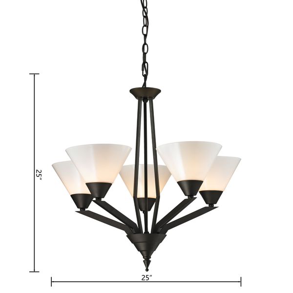 Tribecca 25'' Wide 5-Light Chandelier - Oil Rubbed Bronze
