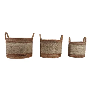 SEFPARK SET OF 3 BROWN BASKETS 17 (IN) 1