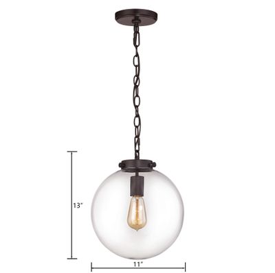 Gramercy 11″ Wide 1-Light Mini Pendant - Oil Rubbed Bronze