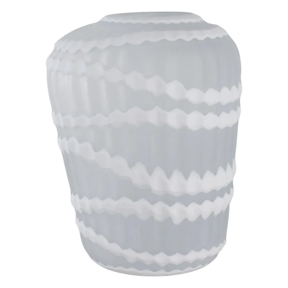 AXELBURN WHITE GLASS VASE 14 (IN)