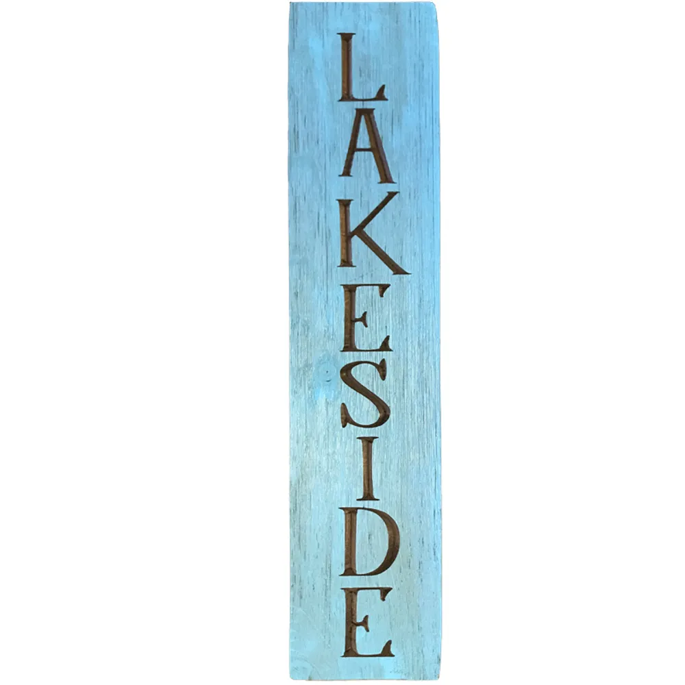 24" USA VERTICAL LAKESIDE BARNWOOD SIGN
