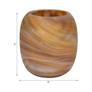 RAEWIND ORANGE GLASS VASE 9 (IN) 8
