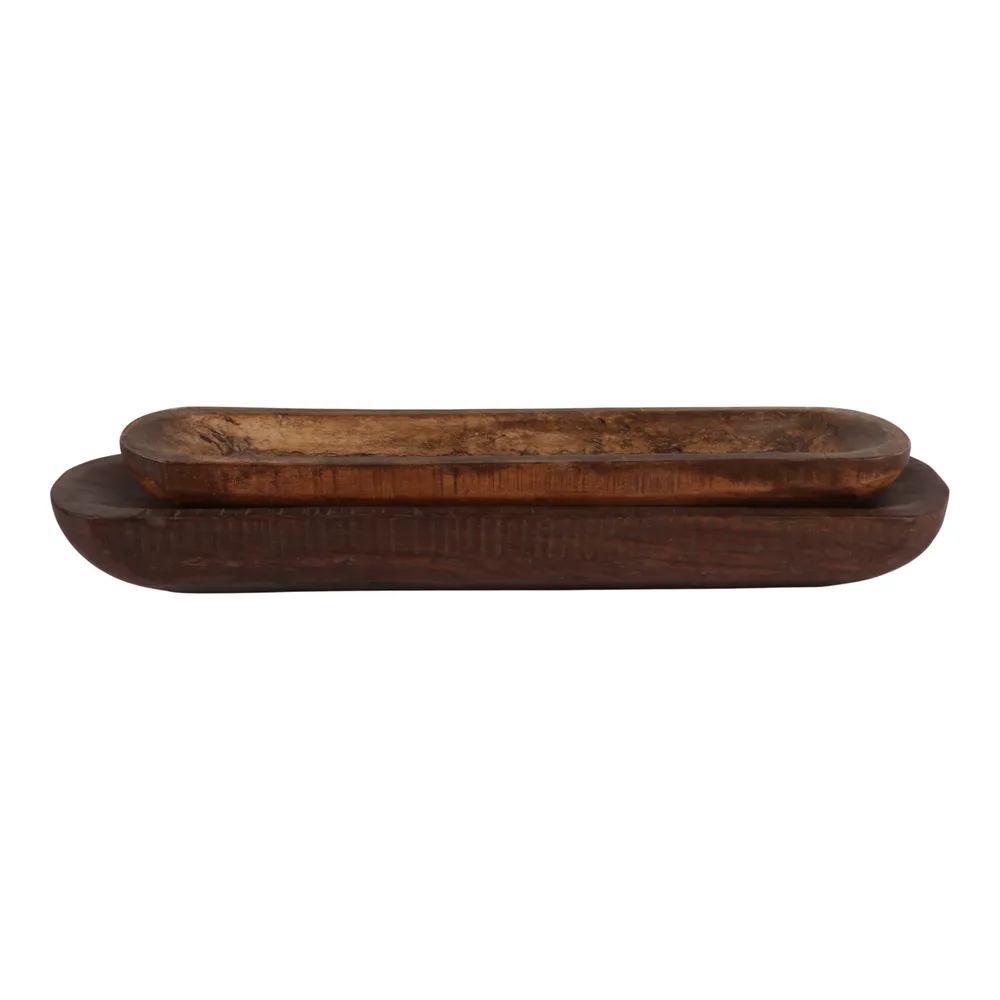 EMORYDALE SET OF 2 BROWN BOWLS 4 (IN)