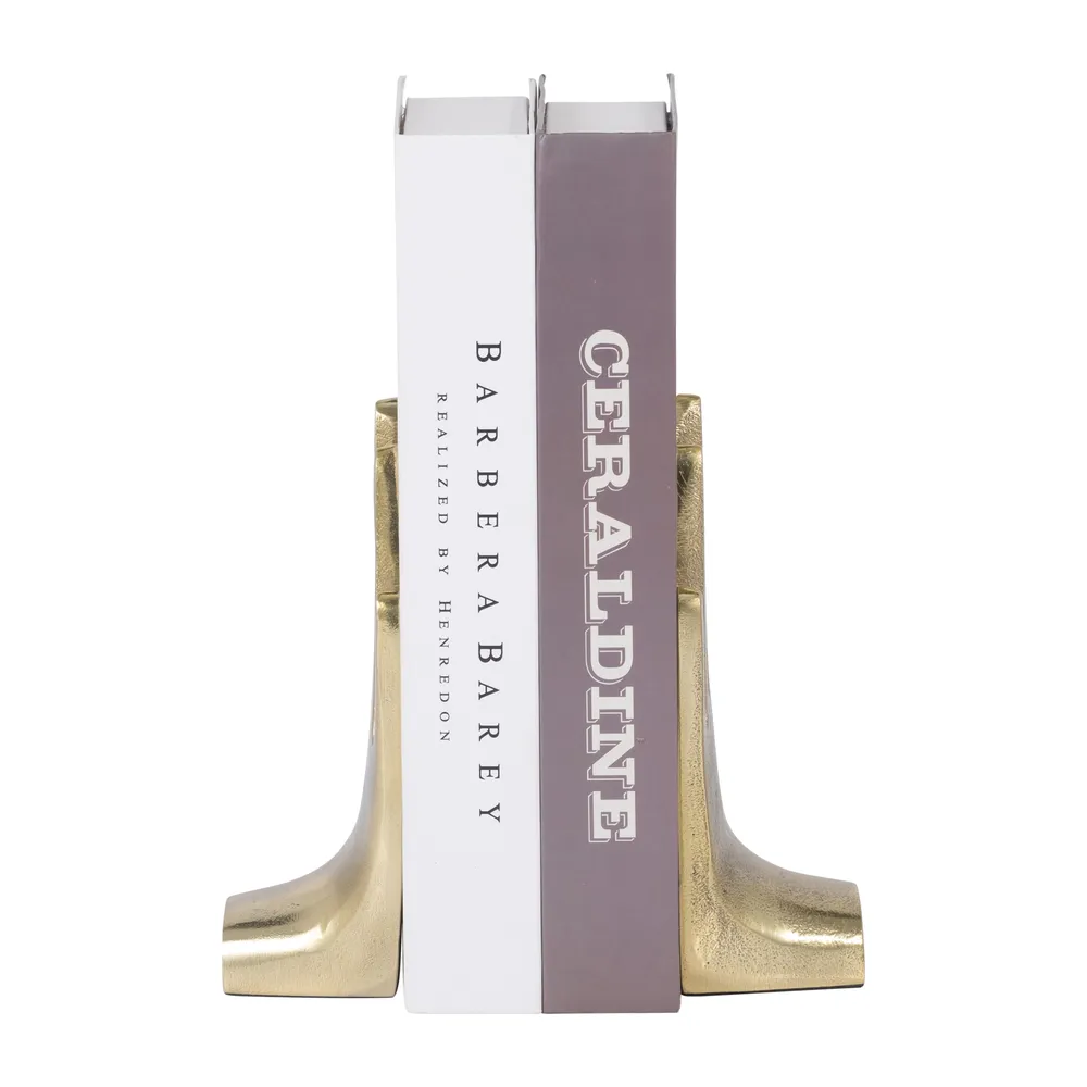 CLEOWAY SET OF 2 GOLD BOOKENDS 7 (IN)