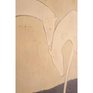 Framed Three White Horses Painting 4