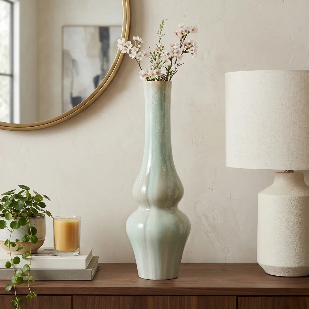 HADFIELDHOLM GREEN VASE 24 (IN)