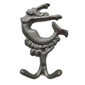 5-1/2" MERMAID DOUBLE HOOK RAW IRON 1
