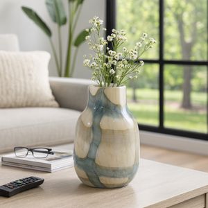 CRANEWORTH BLUE GLASS VASE 10 (IN) 11