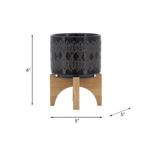 DREWSIDE BLACK PLANTER 6 (IN) 9
