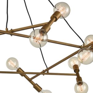 Guesting 54'' Wide 20-Light Chandelier - Antique Brass 4