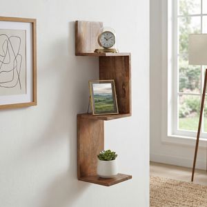 RAELAND BROWN WALL SHELF 33 (IN) 12