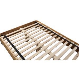 Hickory Log Traditional Bed with Rail System - King - Cognac 6