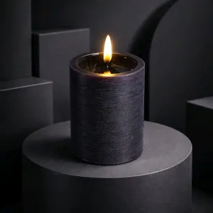 Black Melted Realistic Flame 3x4in LED Candle 2