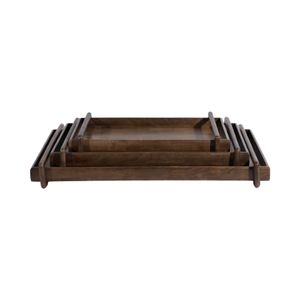 GIFFORDHOLM SET OF 3 BROWN TRAY 3 (IN) 1