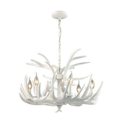 Big Sky 25″ Wide 6-Light Chandelier - White