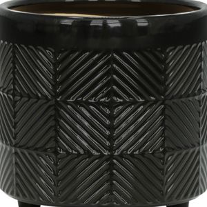 EMMETLAKE SET OF 2 BLACK PLANTER 8 (IN) 6