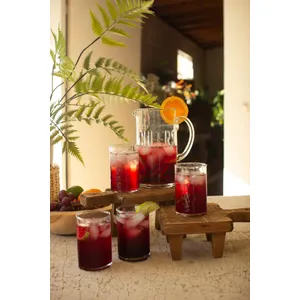 Glass Cheers Pitcher with 4 Glasses 1