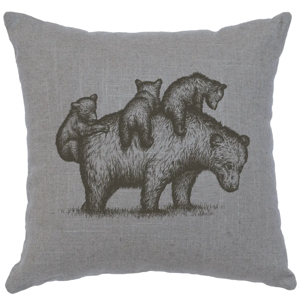 Image Pillow - Mama Bear - Linen Gray