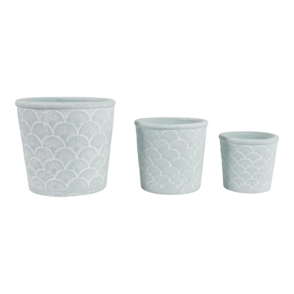 ROLANDGATE SET OF 3 BLUE PLANTER 9 (IN)