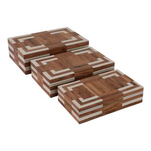 FORRESTCLIFF SET OF 3 IVORY BOXES 4 (IN) 1