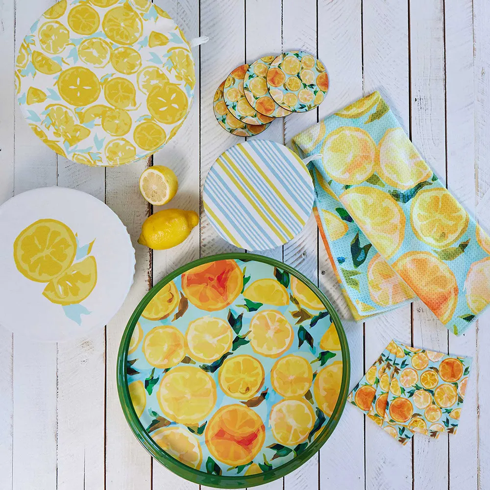 Lemon Slices Eco Kitchen Tea Towel