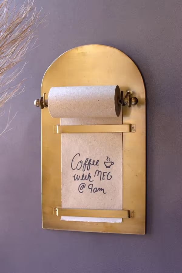 Antique Brass Magnetic Note Roll