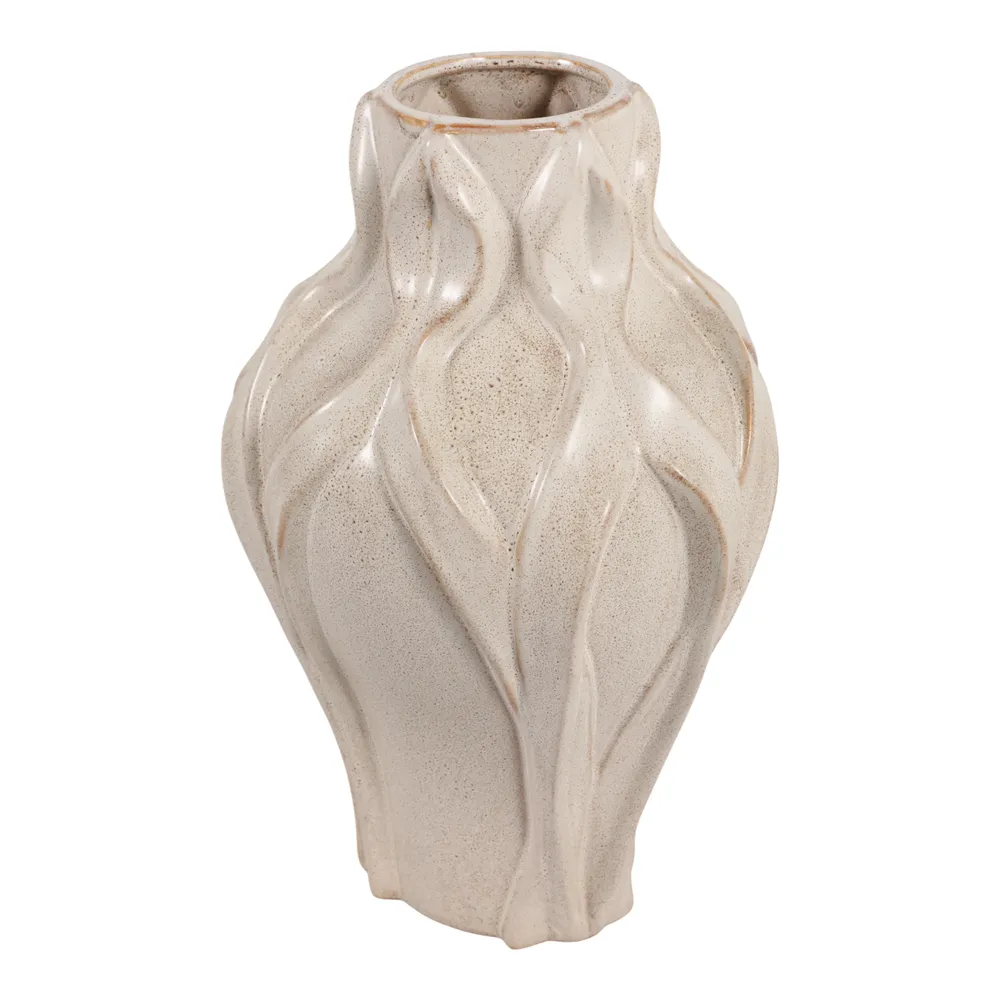 CARLTONOAK IVORY VASE 15 (IN)