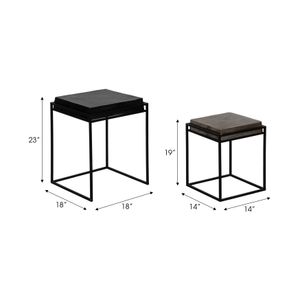 BARNETWIND SET OF 2 BLACK TABLE 23 (IN) 10