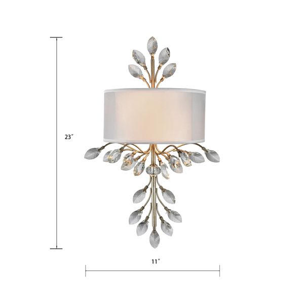 Asbury 23'' High 2-Light Sconce - Aged Silver