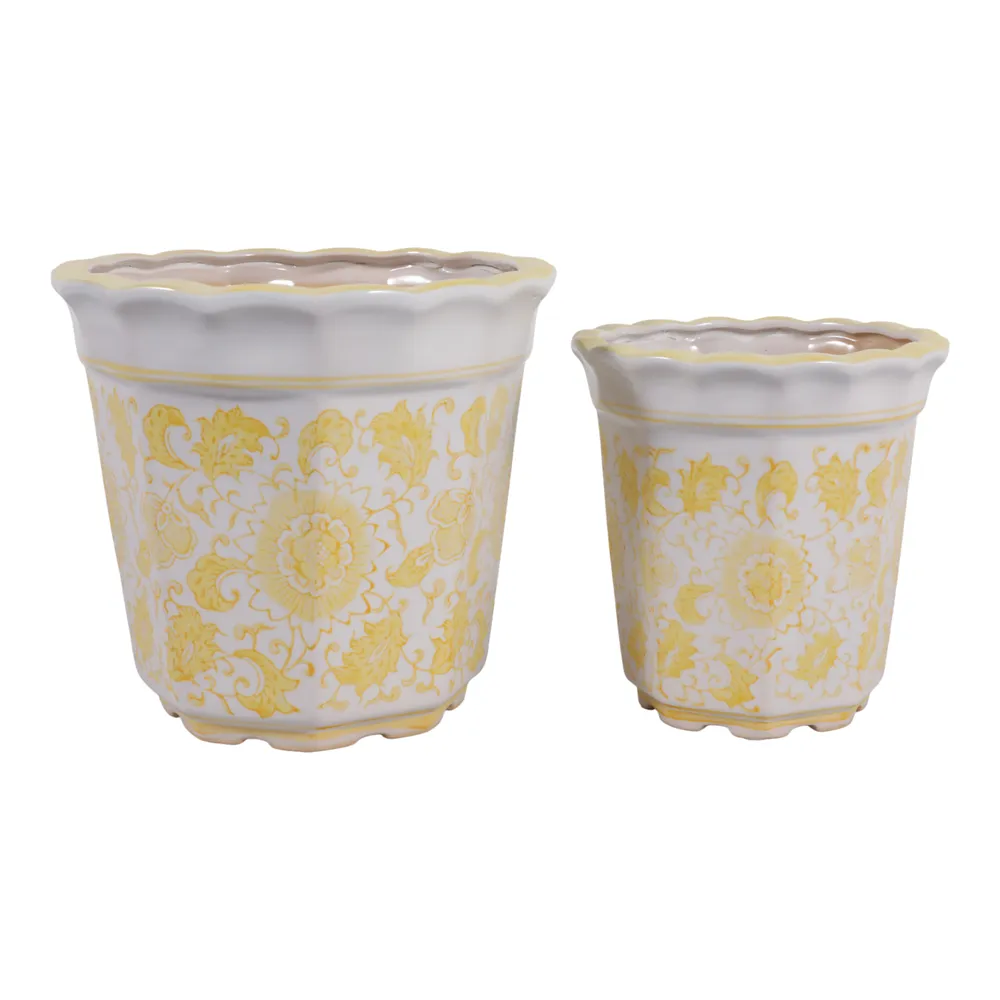 ENOCHFIELD SET OF 2 YELLOW PLANTER 7 (IN)