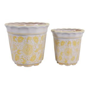 ENOCHFIELD SET OF 2 YELLOW PLANTER 7 (IN) 1