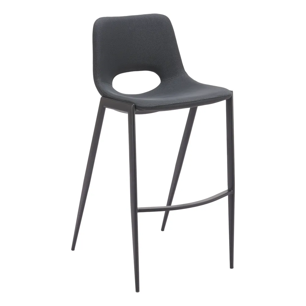 Desi Armless Barstool Black