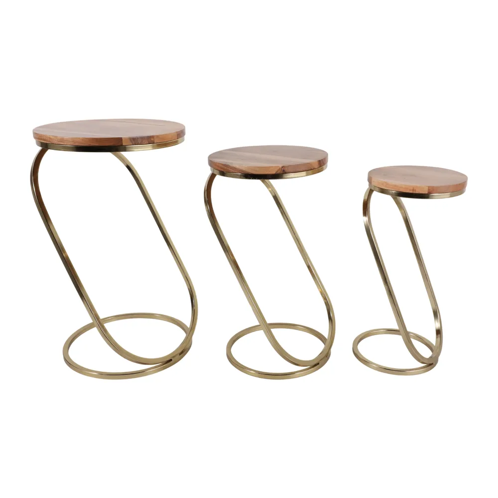 BENTONHAM SET OF 3 BROWN PLANT STANDS 21 (IN)