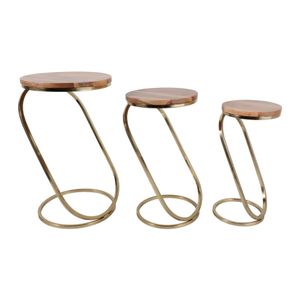 BENTONHAM SET OF 3 BROWN PLANT STANDS 21 (IN) 3
