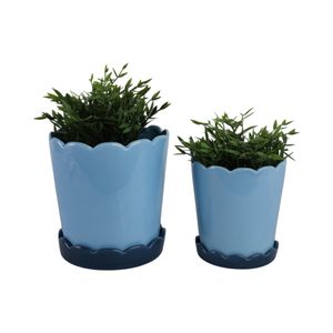 PALMERMORE SET OF 2 BLUE PLANTER 8 (IN) 3