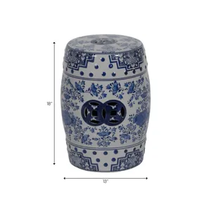 FLINTHAM BLUE GARDEN STOOL 18 (IN) 8