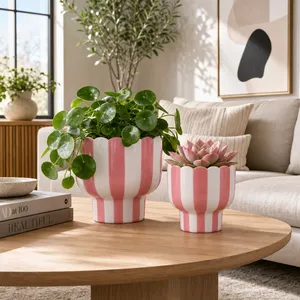 HARDYGROVE SET OF 2 PINK PLANTER 7 (IN) 9