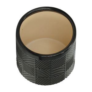 EMMETLAKE SET OF 2 BLACK PLANTER 8 (IN) 7