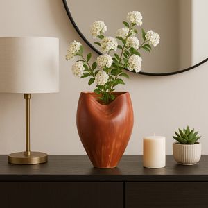 ROLANDSHAW RED VASE 14 (IN) 11