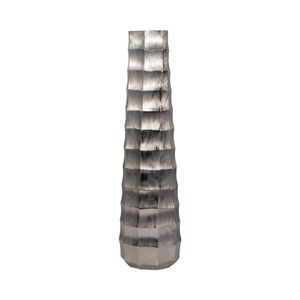 27" TERINI LARGE METAL VASE, SILVER 1